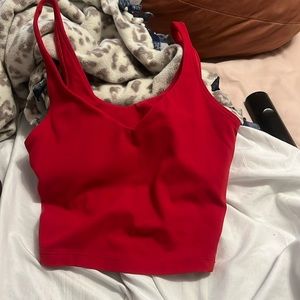 Red Lulu lemon align tank-size 4